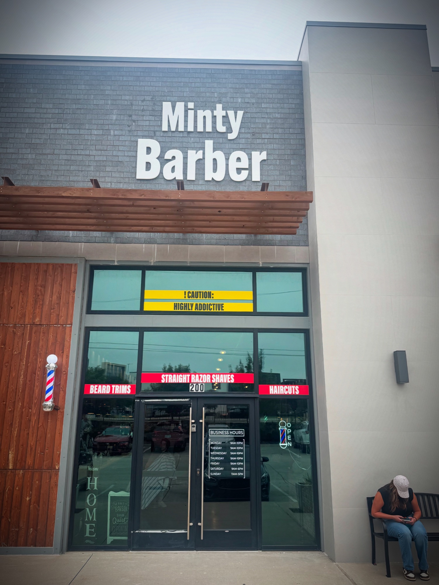 Minty Barber McKinney storefront and entrance