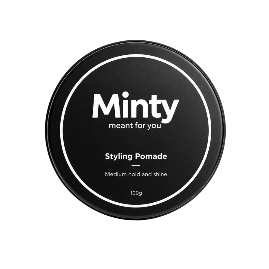 Black jar of Minty Styling Pomade