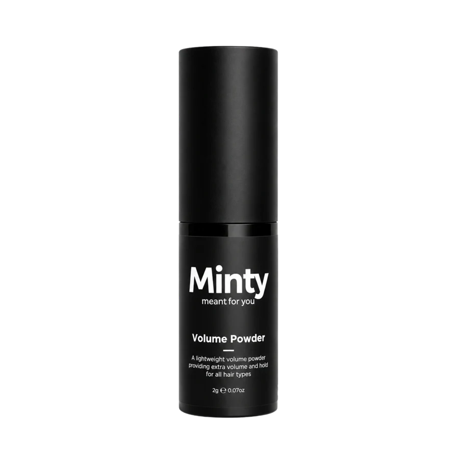 Black bottle of Minty Volume Powder